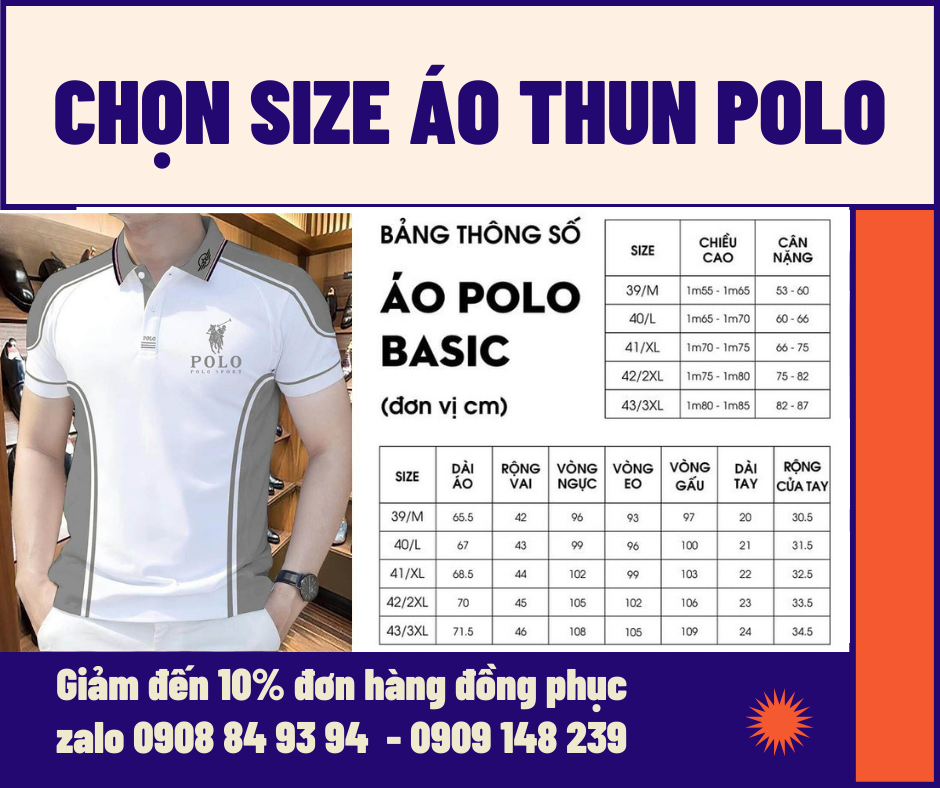 Chọn size áo thun