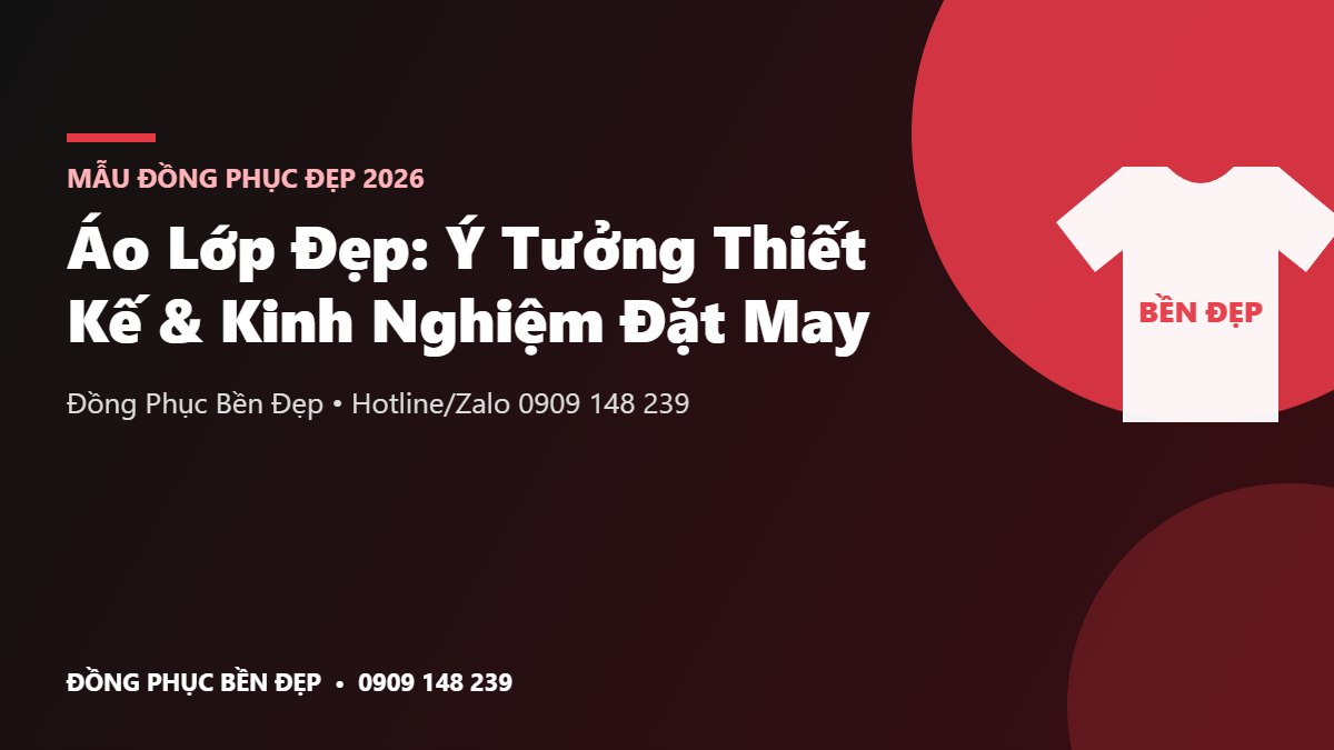 Áo lớp đẹp 2026 - ý tưởng thiết kế và kinh nghiệm đặt may áo lớp